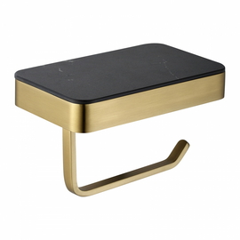 Бумагодержатель с полкой для телефона Abber Westen AA1730G золото - фото, отзывы, цена