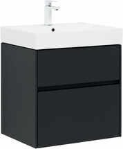 Тумба Aquanet Бруклин 60 антрацит матовый с раковиной Sanovit Slim Synergy 60 - фото, отзывы, цена