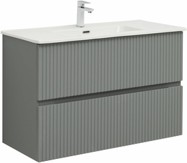 Тумба Aquanet Джейн 100 мисти грин с раковиной Aquanet Фортуна 100 - фото, отзывы, цена