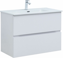 Тумба Aquanet Джейн 90 белый матовый с раковиной Aquanet Фортуна 90 - фото, отзывы, цена