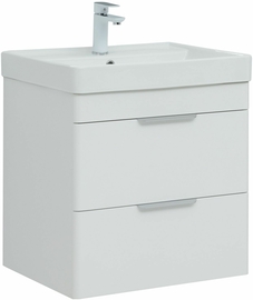 Тумба Aquanet Ирис New 60 белый глянец, 2 ящика с раковиной Aquanet Ирис 60 - фото, отзывы, цена