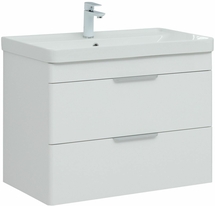 Тумба Aquanet Ирис New 815 белый глянец, 2 ящика с раковиной Aquanet Ирис 80 - фото, отзывы, цена