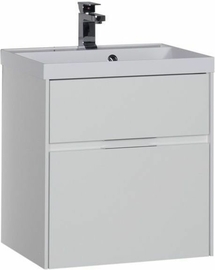 Тумба Aquanet Латина 60 белый, 2 ящика с раковиной Aquanet Орлеан 60 - фото, отзывы, цена