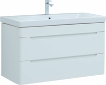 Тумба Aquanet София 105 белый глянец, 2 ящика с раковиной Sanovit Luxury 105 - фото, отзывы, цена