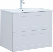 Тумба Aquanet Терра 80 белый матовый с раковиной Aquanet Электра 80 - фото, отзывы, цена