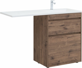 Тумба Aquanet Токио 68 дуб веллингтон, напольная 2 ящика с раковиной Эстет Даллас 130 R - фото, отзывы, цена