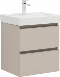 Тумба Aquanet Вега 50 бежевый с раковиной Aquanet Ирис 50 - фото, отзывы, цена