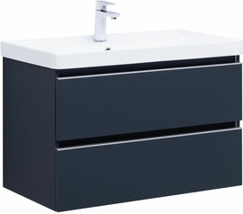 Тумба Aquanet Вега 80 маренго с раковиной Aquanet Flat 80 - фото, отзывы, цена