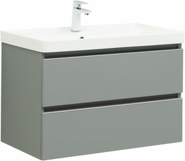 Тумба Aquanet Вега 80 мисти грин с раковиной Aquanet Flat 80 - фото, отзывы, цена