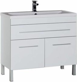 Тумба Aquanet Верона 100 белый, напольная 1 ящик 2 дверцы с раковиной Aquanet Нота 100 - фото, отзывы, цена