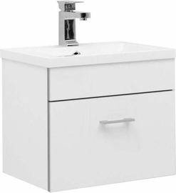 Тумба Aquanet Верона 50 белый, подвесная 1 ящик с раковиной Aquanet Нота 50 - фото, отзывы, цена