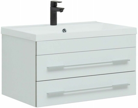 Тумба Aquanet Верона 75 белый, подвесная 2 ящика с раковиной Aquanet Нота 75 - фото, отзывы, цена