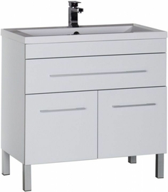 Тумба Aquanet Верона 90 белый, напольная 1 ящик 2 дверцы с раковиной Aquanet Нота 90 - фото, отзывы, цена