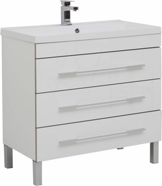 Тумба Aquanet Верона 90 белый, напольная 3 ящика с раковиной Aquanet Нота 90 - фото, отзывы, цена
