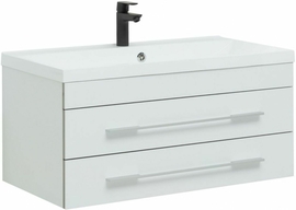 Тумба Aquanet Верона 90 белый, подвесная 2 ящика с раковиной Aquanet Нота 90 - фото, отзывы, цена