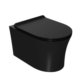 Унитаз подвесной Point Вега PN41711BM безободковый, чёрный матовый, сиденье микролифт - фото, отзывы, цена