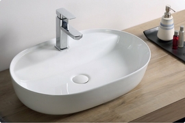 Раковина накладная BelBagno BB1346, 610х415х140мм, овальная - фото, отзывы, цена