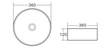 Раковина накладная BelBagno BB1357, 360х360х120мм, круглая - фото, отзывы, цена