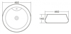 Раковина накладная BelBagno BB1398, 460х460х140мм, круглая - фото, отзывы, цена
