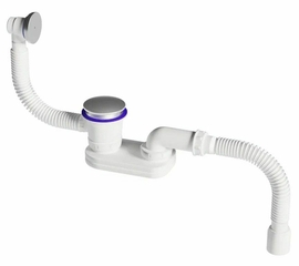 Сифон для ванны Salini 23101H с переливом, хром - фото, отзывы, цена