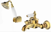 Смеситель для ванны Bravat с душем с коротким изливом цвет бронза Art, F675109U-B1-RUS - фото, отзывы, цена