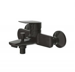 Смеситель для ванны Bravat с коротким изливом Rhein, черный матовый, F6429564BW-01-ENG - фото, отзывы, цена