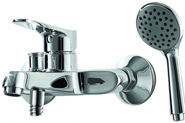 Смеситель для ванны Bravat с коротким изливом + шланг/душ Eco, F6111147C-B - фото, отзывы, цена