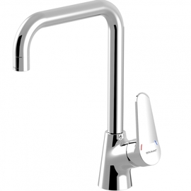 Смеситель для кухни Bravat с высоким поворотным изливом Eco, F7111147C-1 - фото, отзывы, цена