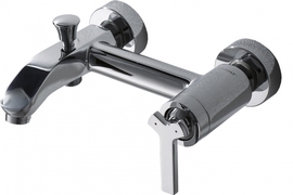 Смеситель для ванны Bravat с душем с коротким изливом Waterfall, F673107C-01 - фото, отзывы, цена