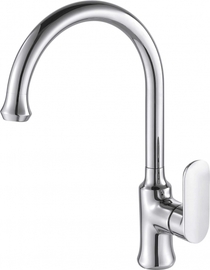 Смеситель для кухни Bravat с высоким поворотным изливом Opal, F7125183CP-RUS - фото, отзывы, цена