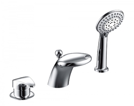 Комплект встраиваемого смесителя Bravat на 3 отверстия с изливом Cobra, F5140197CP-1-RUS - фото, отзывы, цена