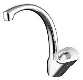 Смеситель для кухни Bravat с высоким поворотным изливом Loop, F7124182CP-RUS - фото, отзывы, цена