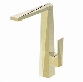 Смеситель для кухни Bravat с высоким поворотным изливом цвет золото Iceberg, F776110G-2 - фото, отзывы, цена