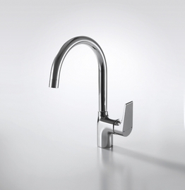 Смеситель для кухни Bravat с высоким поворотным изливом Vega, F7119177CP-3 - фото, отзывы, цена