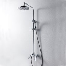 Душевая система Bravat со смесителем для ванны, круглый верхний душ, поворотный излив Opal С, F6125183CP-A3-RUS - фото, отзывы, цена