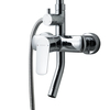 Душевая система Bravat со смеситель для ванны, верхний душ круглый 225мм, хром, Rhein, F6429564CP-A-ENG - фото, отзывы, цена