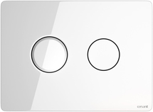 Кнопка смыва Cersanit Aaccento Circle, пневматическая, стекло, белая - фото, отзывы, цена