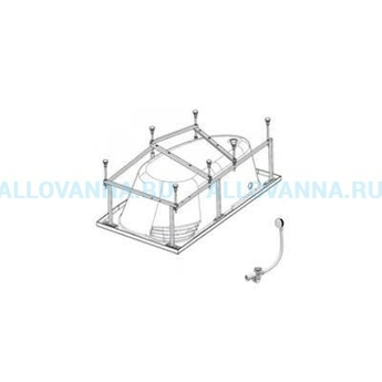 Монтажный комплект + слив-перелив для ванны Roca Hall Angular 150x100 - фото, отзывы, цена