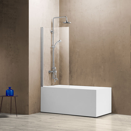 Душевая шторка на ванну Vincea VSB-11800CL, 800x1400, хром, стекло прозрачное - фото, отзывы, цена