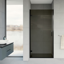 Душевая дверь Vincea Flex VDP-1F900CGB, 900, черный, стекло тонированное - фото, отзывы, цена