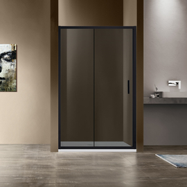 Душевая дверь Vincea Garda VDS-1G120CGB, 1200, черный, стекло тонированное - фото, отзывы, цена