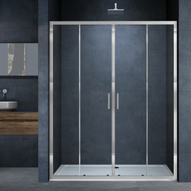 Душевая дверь Vincea Alpha VDS-3AL2160CL, 1600, хром, стекло прозрачное - фото, отзывы, цена