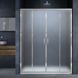 Душевая дверь Vincea Alpha VDS-3AL2160MT, 1600, хром, стекло текстурное - фото, отзывы, цена