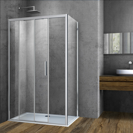 Душевой уголок Vincea Soft VSR-3SO8012CL, 1200x800, хром, стекло прозрачное - фото, отзывы, цена