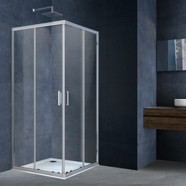 Душевой уголок Vincea Rapid VSS-3R90/10CL, (900-1000)x(900-1000), хром, стекло прозрачное - фото, отзывы, цена