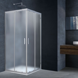 Душевой уголок Vincea Rapid VSS-3R90/10MT, (900-1000)x(900-1000), хром, стекло текстурное - фото, отзывы, цена