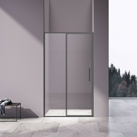 Душевая дверь Vincea Slim VDP-4SL120CLGM, вороненая сталь, стекло прозрачное - фото, отзывы, цена