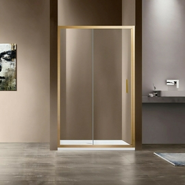 Душевая дверь Vincea Garda VDS-1G135CLG, 1350, брашированное золото, стекло прозрачное - фото, отзывы, цена