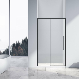 Душевая дверь Vincea Slim-N VDS-4SN110CLB, 1100, черный, стекло прозрачное - фото, отзывы, цена