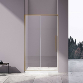 Душевая дверь Vincea Slim-N VDS-4SN120CLG, 1200, брашированное золото, стекло прозрачное - фото, отзывы, цена